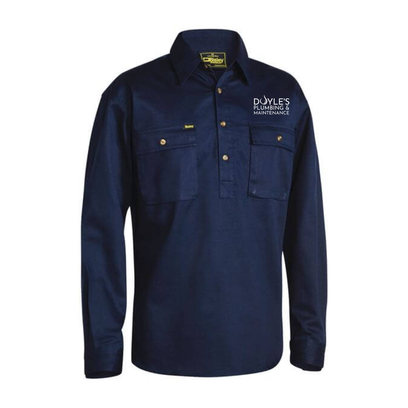 Closed Front Cotton Drill Shirt