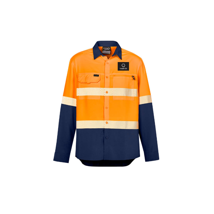 Men's Hi Vis Outdoor Segmented Tape Long Sleeve Shirt