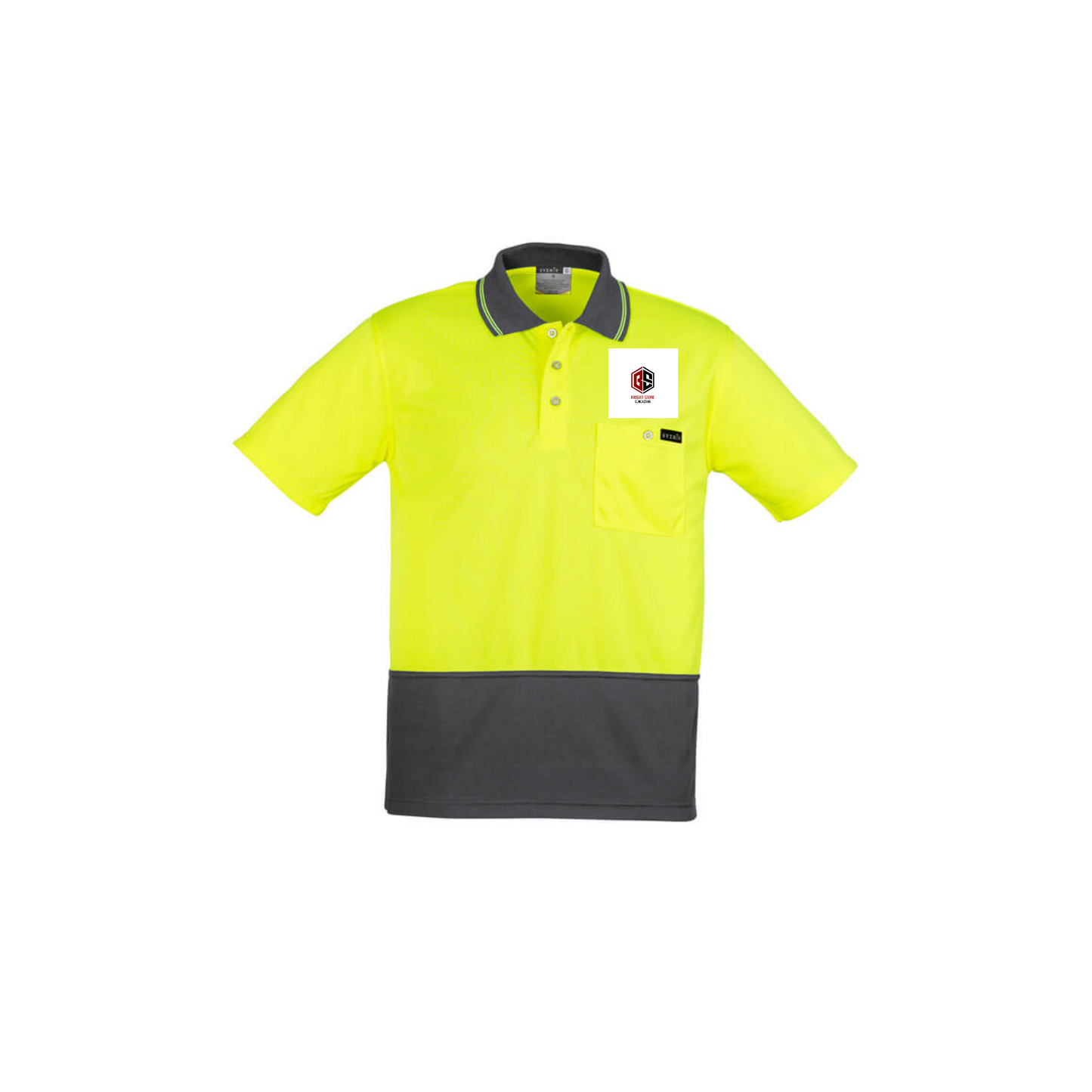 Mens Hi Vis Comfort Back Short Sleeve Polo