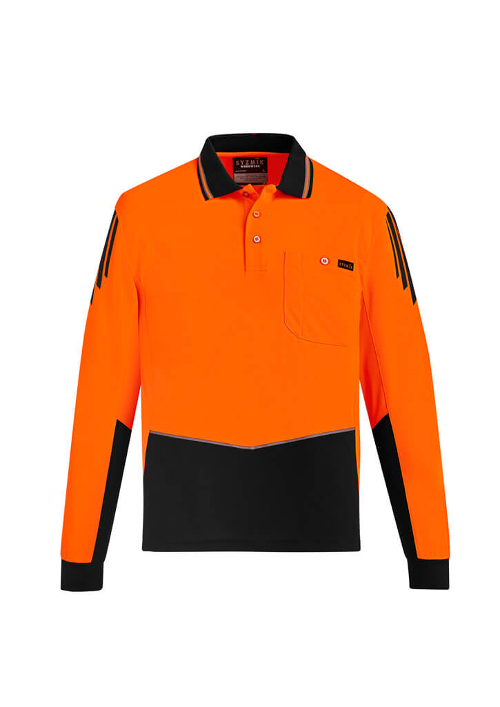 Men's Hi Vis Flux Long Sleeve Polo