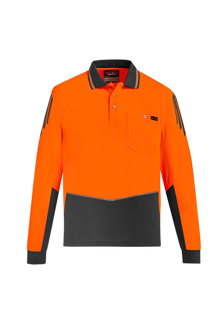 Men's Hi Vis Flux Long Sleeve Polo