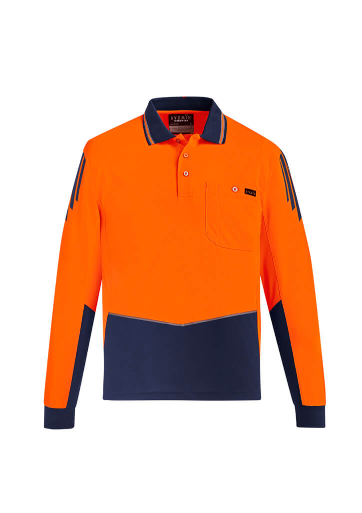 Men's Hi Vis Flux Long Sleeve Polo