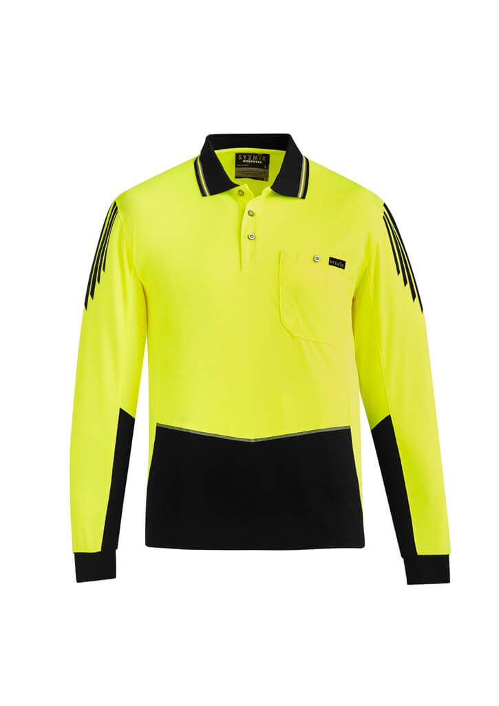 Men's Hi Vis Flux Long Sleeve Polo