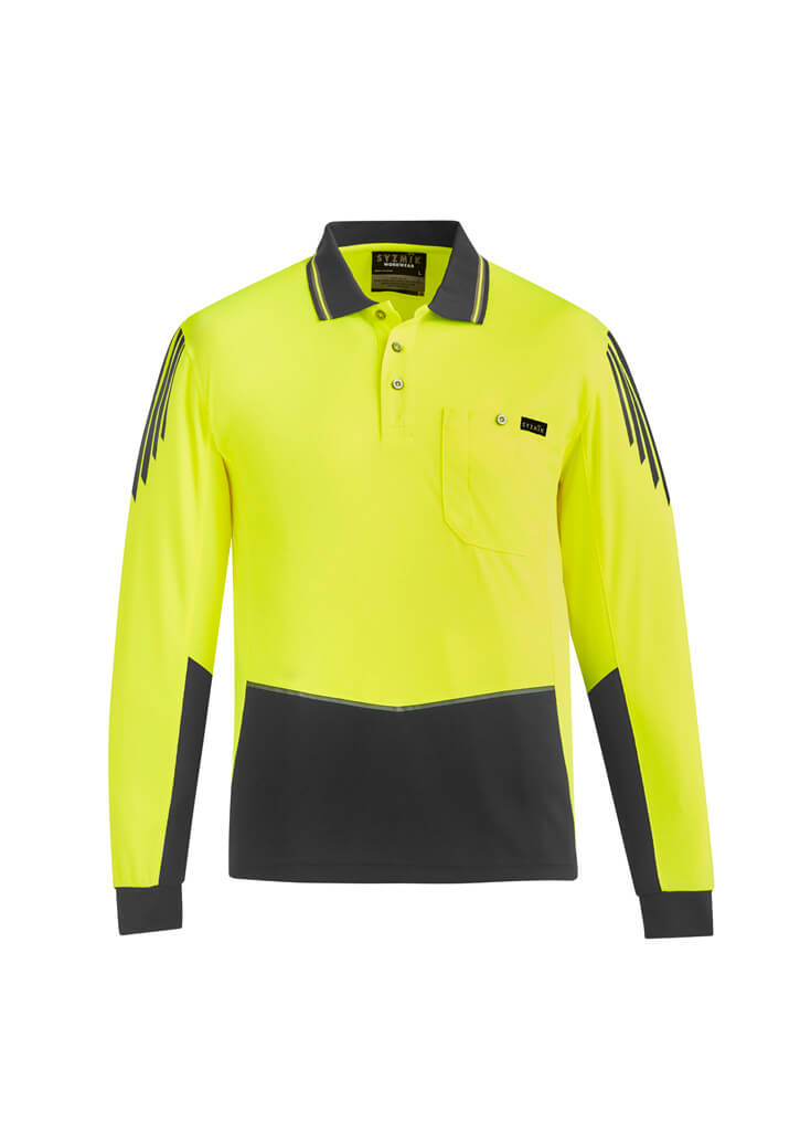 Men's Hi Vis Flux Long Sleeve Polo