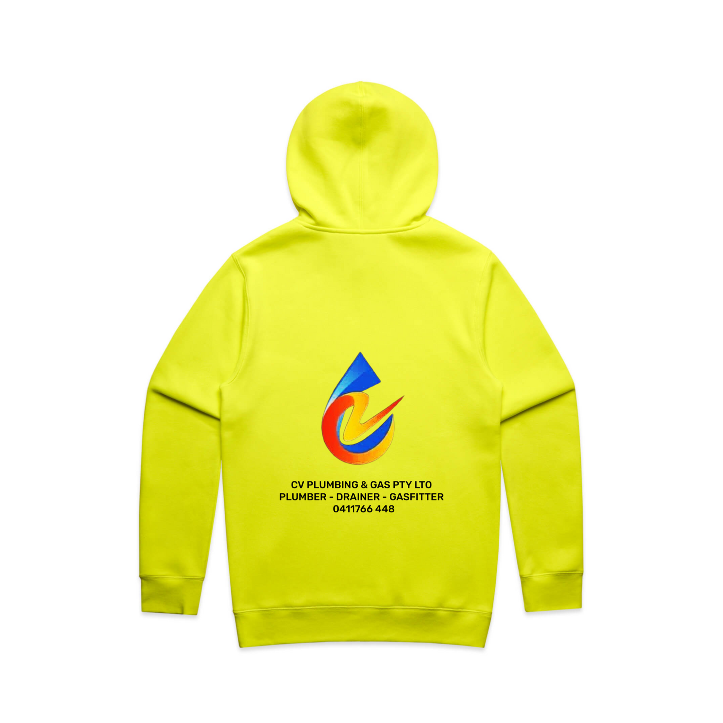 Men's Stencil Hi Vis Safety Hoodie