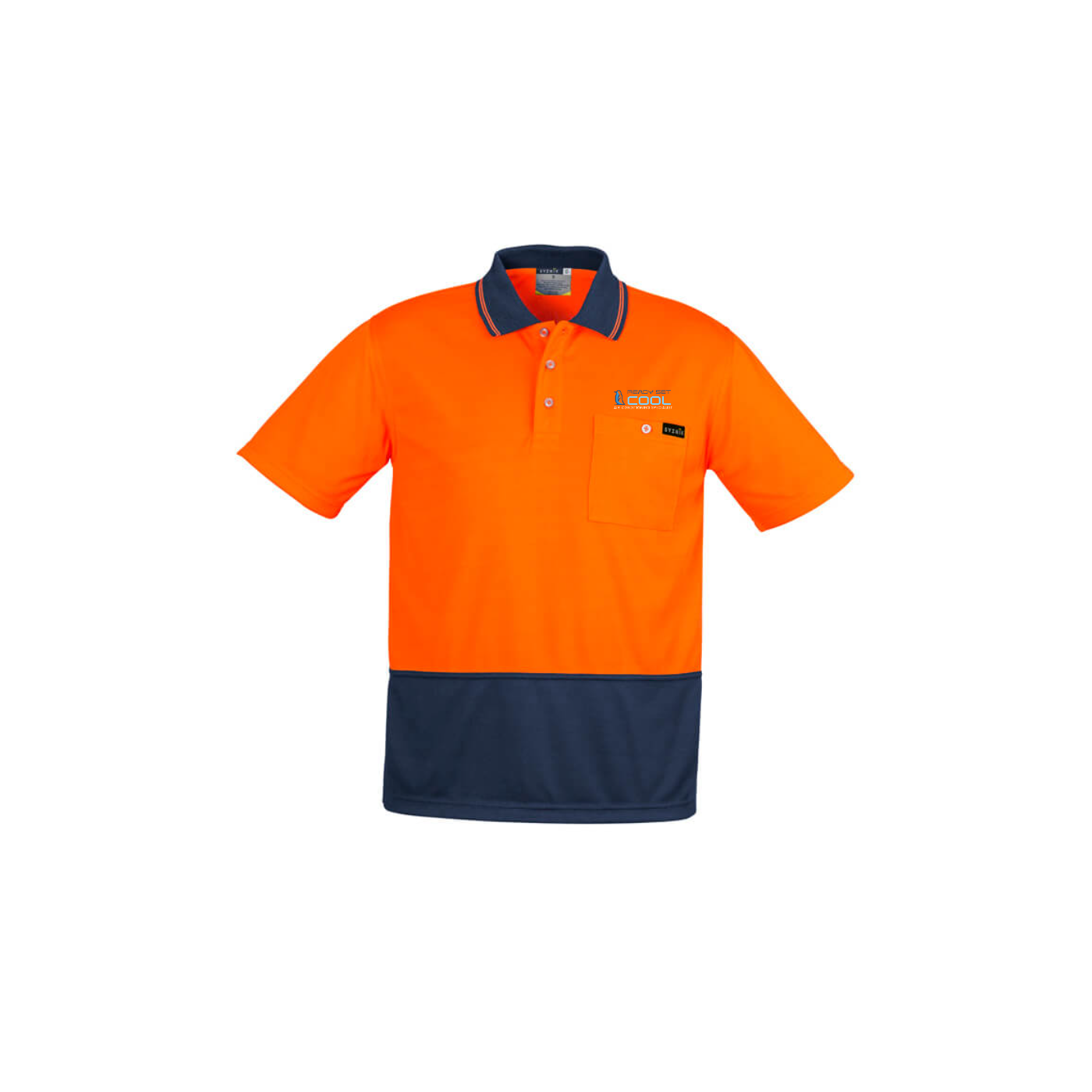 Mens Hi Vis Comfort Back Short Sleeve Polo