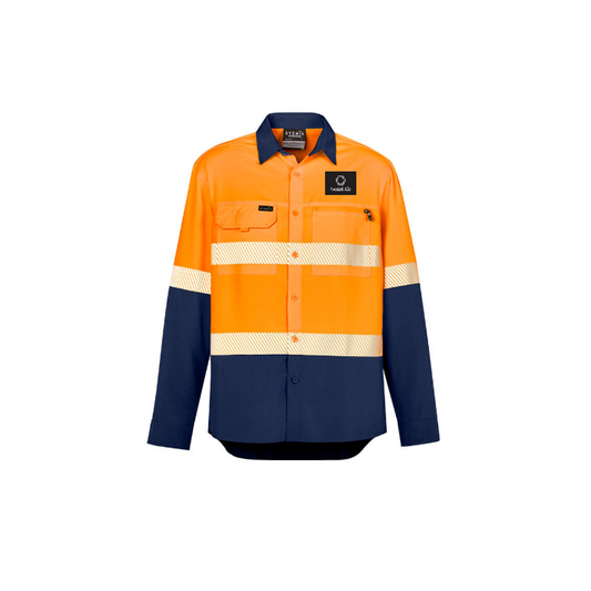 Men's Hi Vis Outdoor Segmented Tape Long Sleeve Shirt