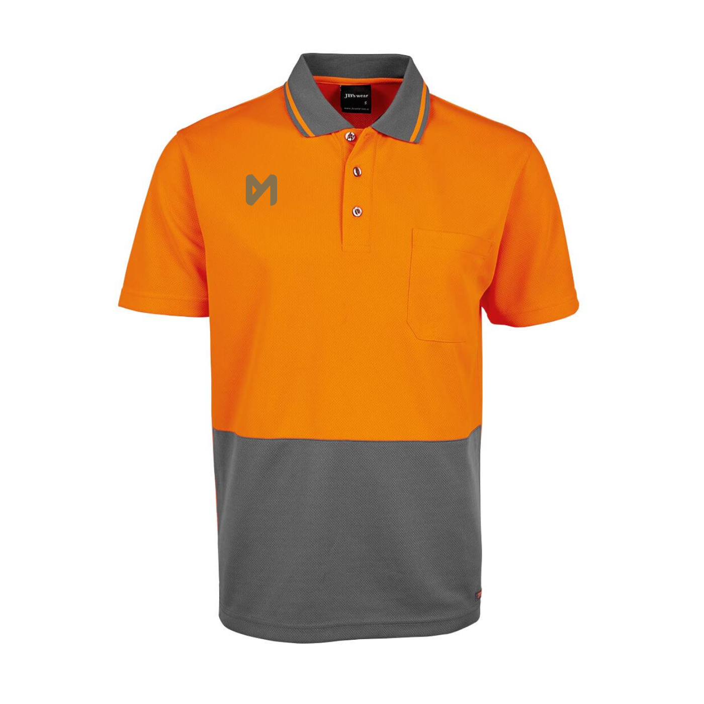 Hi Vis Non Cuff Traditional Polo S/S