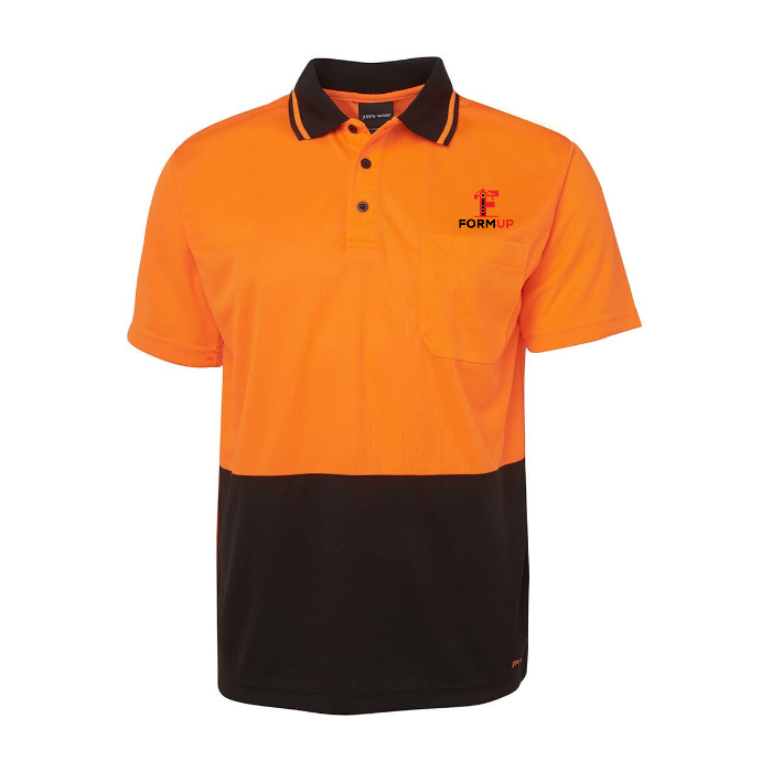 Hi Vis Non Cuff Traditional Polo S/S