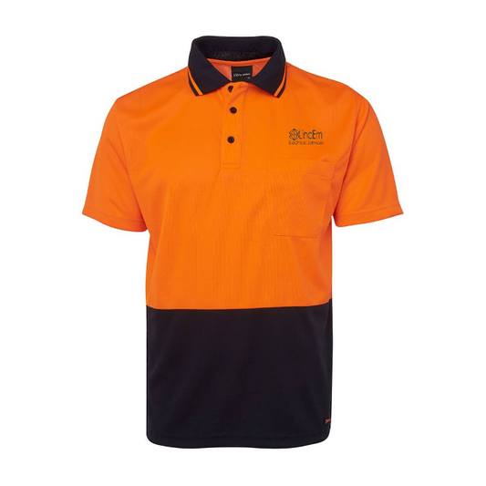 Hi Vis Non Cuff Traditional Polo S/S