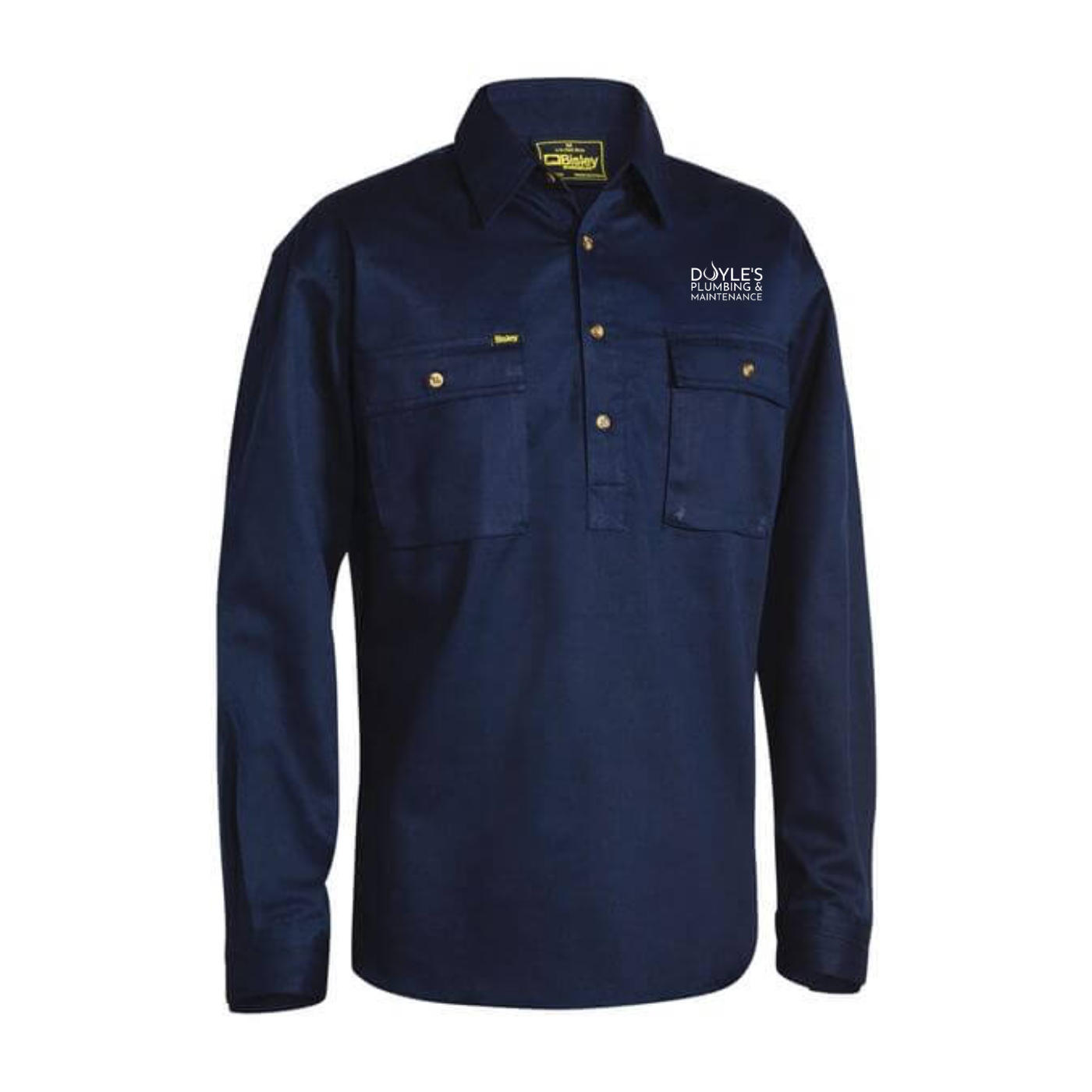 Closed Front Cotton Drill Shirt