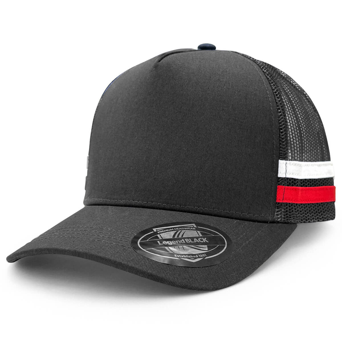 Custom business logo Striped Trucker from Legend Life available at Workwear Ink
