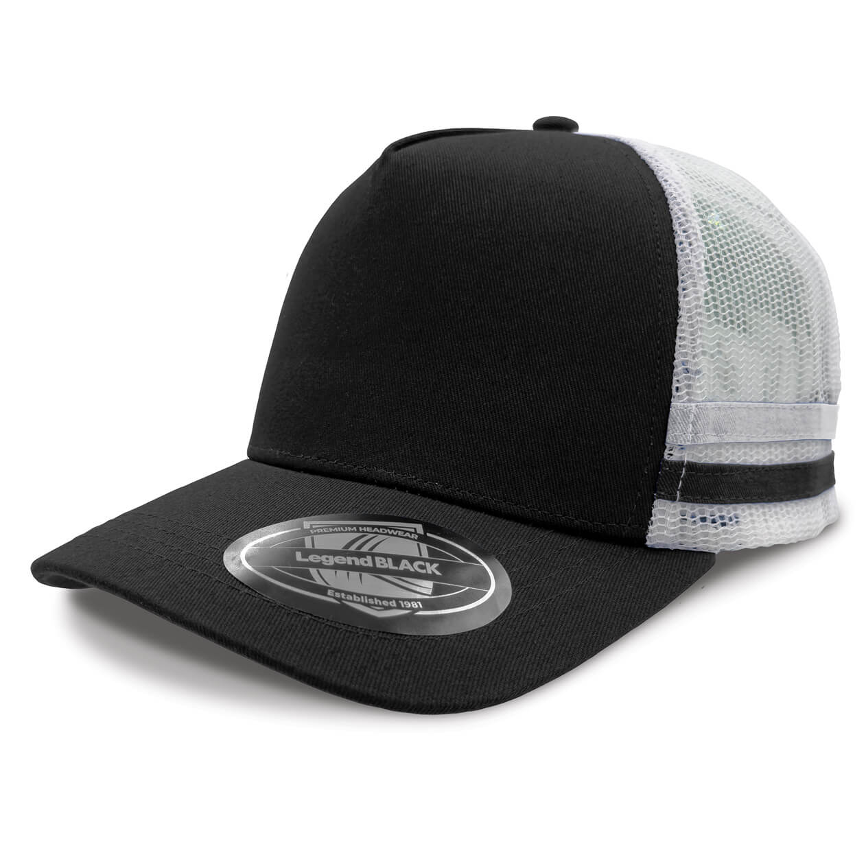 Custom business logo Striped Trucker from Legend Life available at Workwear Ink
