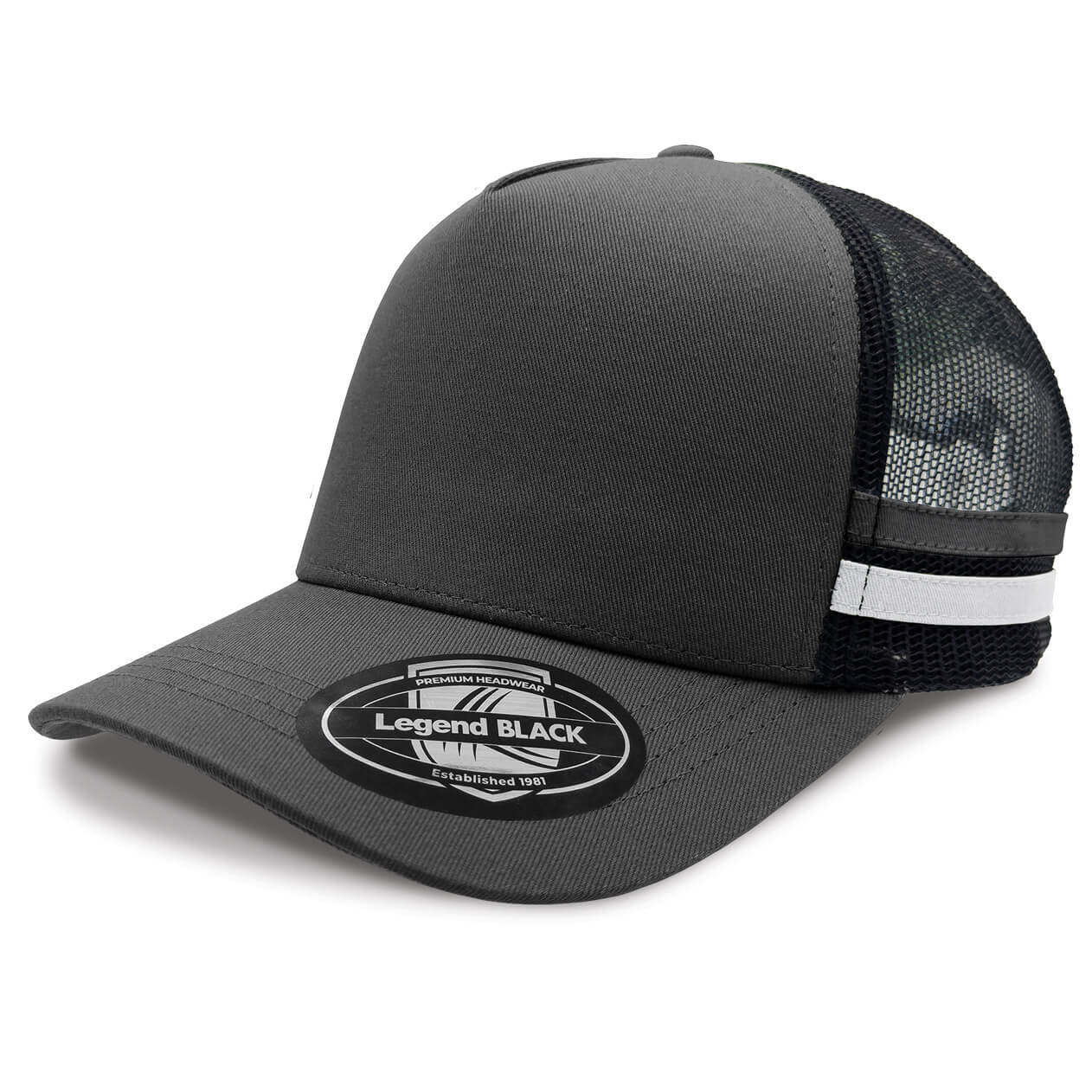 Custom business logo Striped Trucker from Legend Life available at Workwear Ink