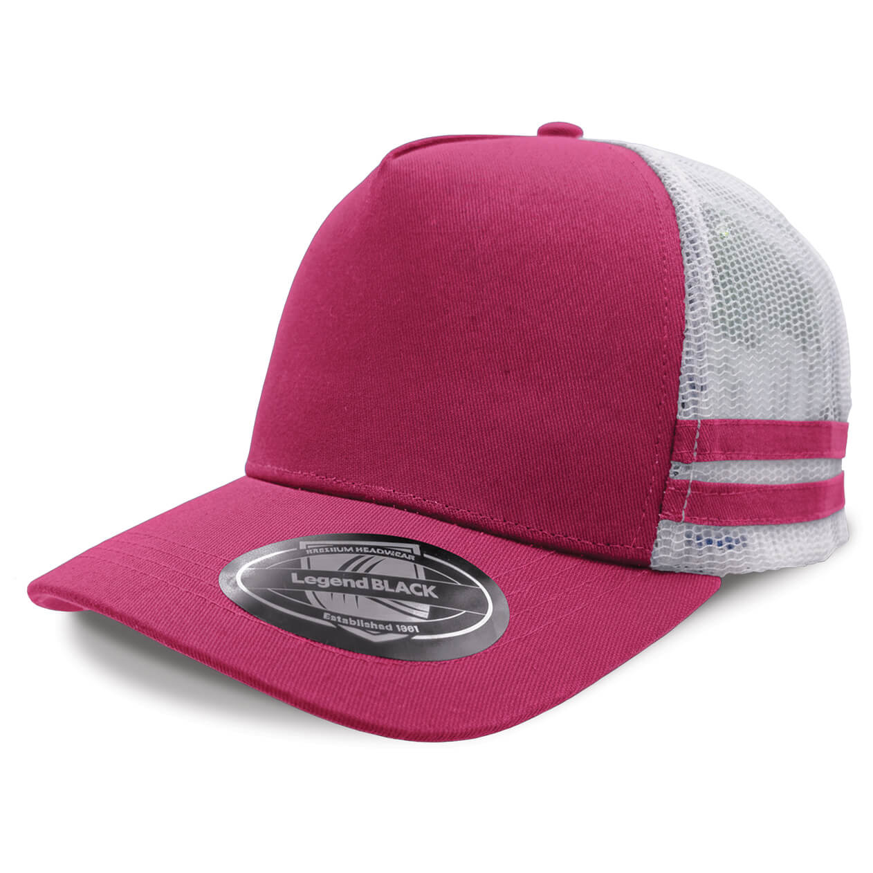 Custom business logo Striped Trucker from Legend Life available at Workwear Ink
