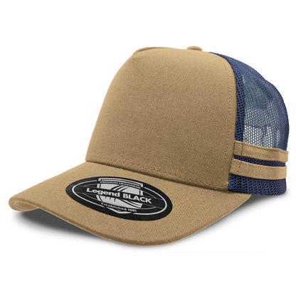 Custom business logo Striped Trucker from Legend Life available at Workwear Ink