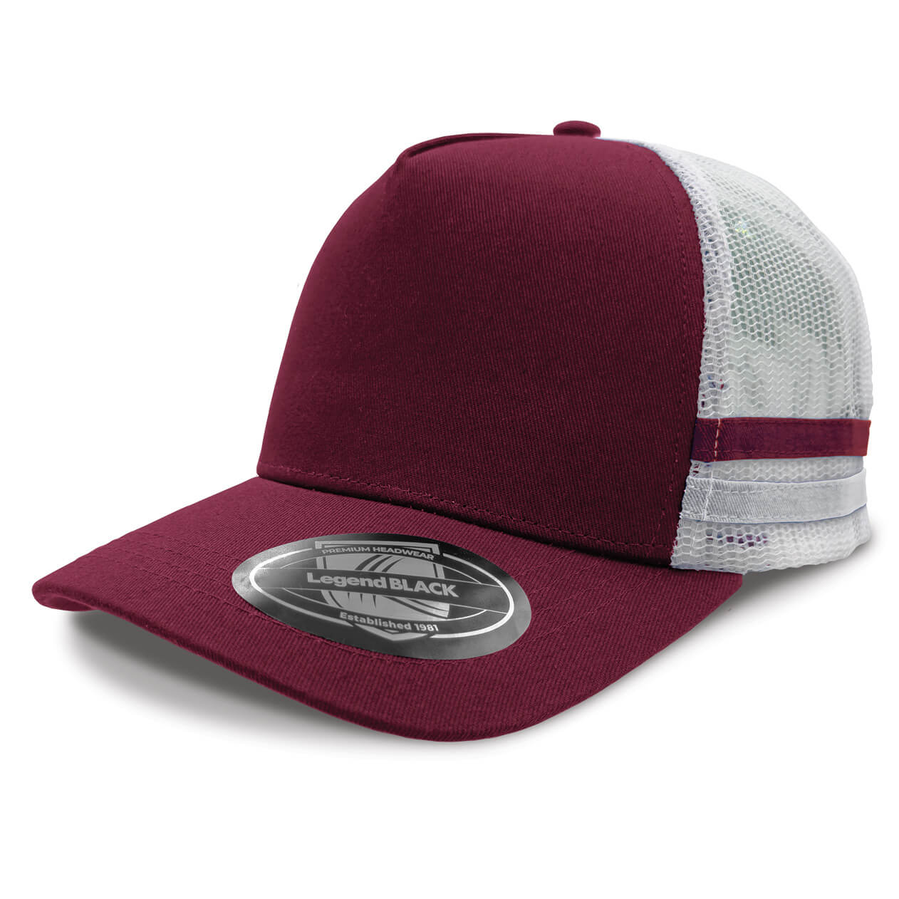 Custom business logo Striped Trucker from Legend Life available at Workwear Ink