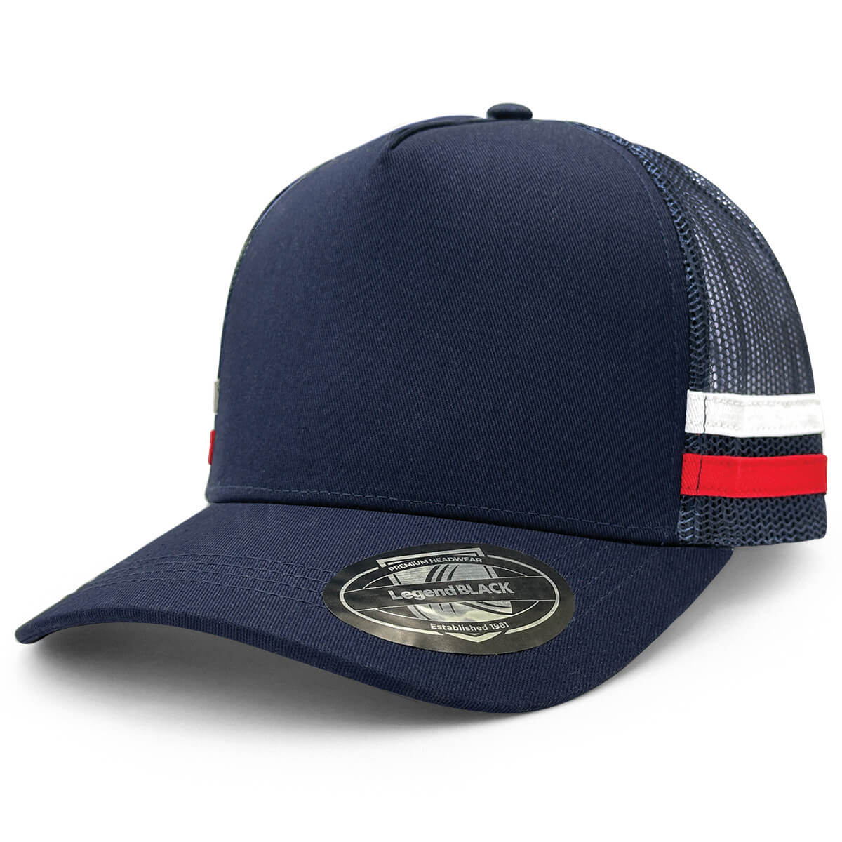 Custom business logo Striped Trucker from Legend Life available at Workwear Ink