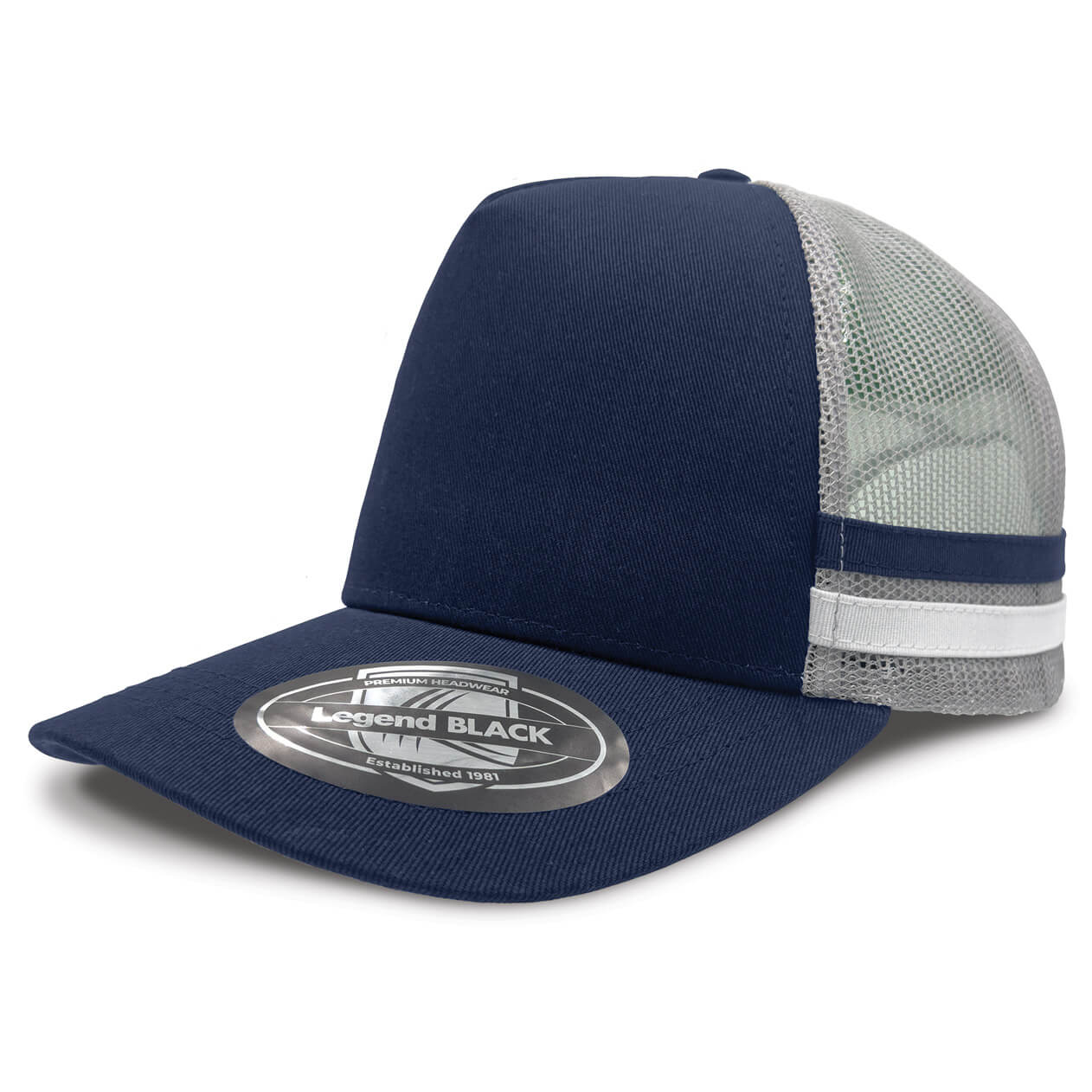 Custom business logo Striped Trucker from Legend Life available at Workwear Ink