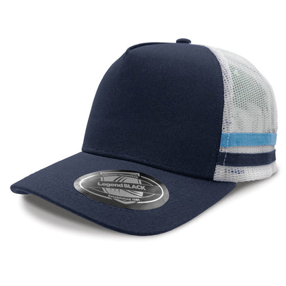 Custom business logo Striped Trucker from Legend Life available at Workwear Ink