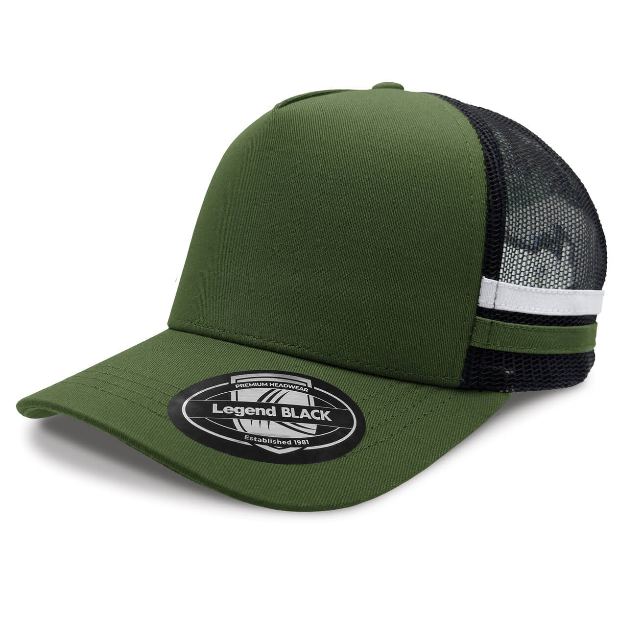 Custom business logo Striped Trucker from Legend Life available at Workwear Ink