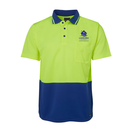 Hi Vis Non Cuff Traditional Polo S/S