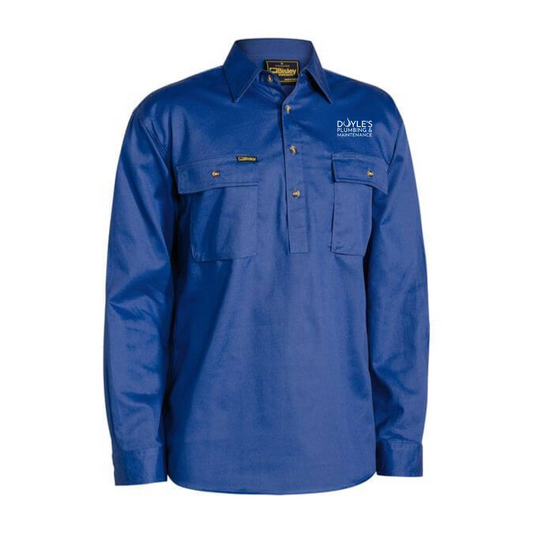 Closed Front Cotton Drill Shirt