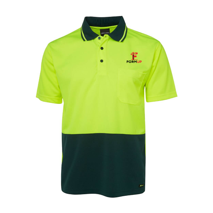 Hi Vis Non Cuff Traditional Polo S/S