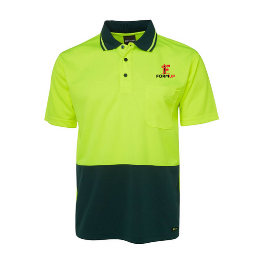 Hi Vis Non Cuff Traditional Polo S/S