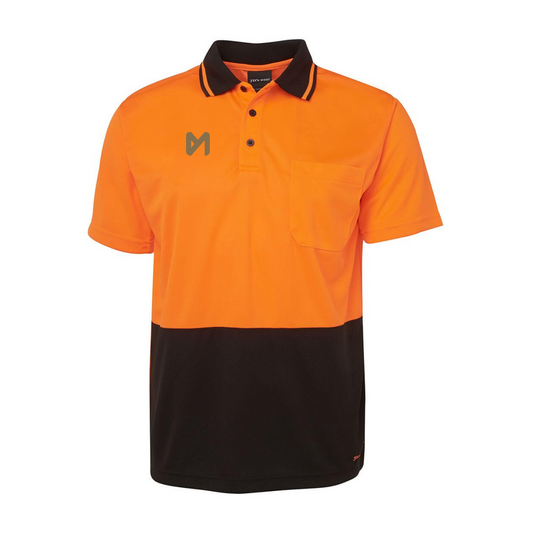 Hi Vis Non Cuff Traditional Polo S/S