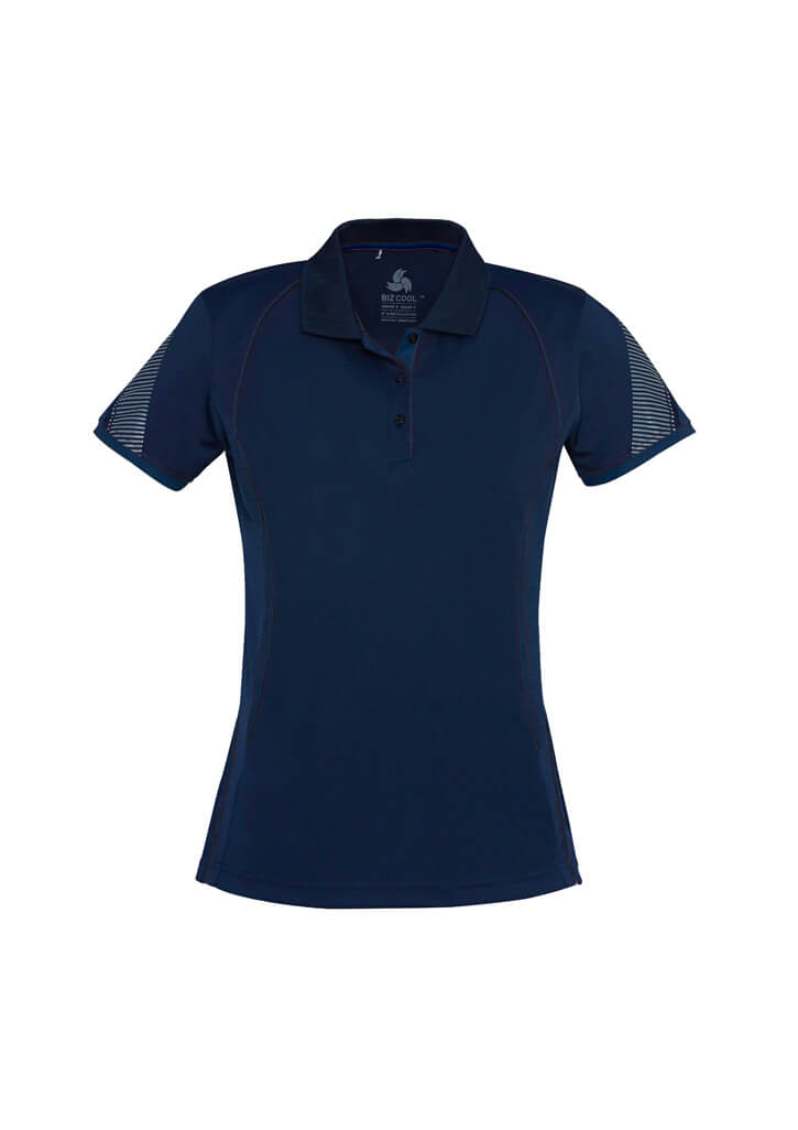 Custom business logo Women's Razor Polo from Biz Collection available at Workwear Ink