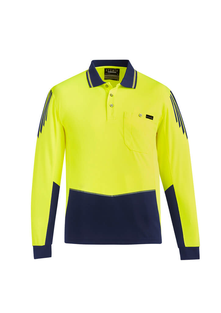 Men's Hi Vis Flux Long Sleeve Polo