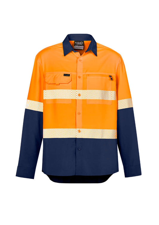 Men's Hi Vis Outdoor Segmented Tape Long Sleeve Shirt