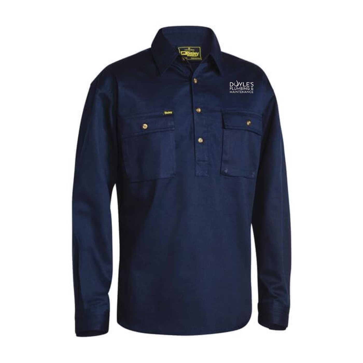 Closed Front Cotton Drill Shirt