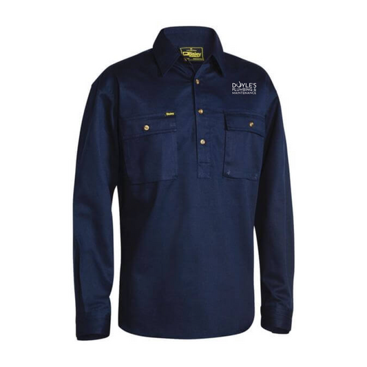 Closed Front Cotton Drill Shirt