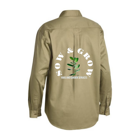 Closed Front Cotton Drill Shirt