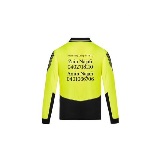 Men's Hi Vis Flux Long Sleeve Polo
